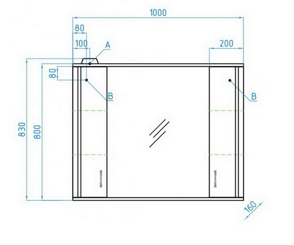 зеркало STYLE LINE ЭКО СТАНДАРТ 100